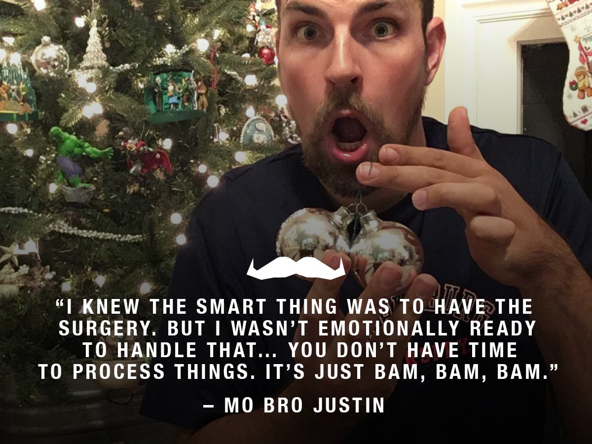 Justin is one of an estimated 251,000 men with testicular cancer in the U.S. And one of 18 men whose experiences lead Movember to create TrueNTH Testicular Cancer – a new resource designed to guide men through the journey. Read more: mvmbr.co/2Ipcg7J