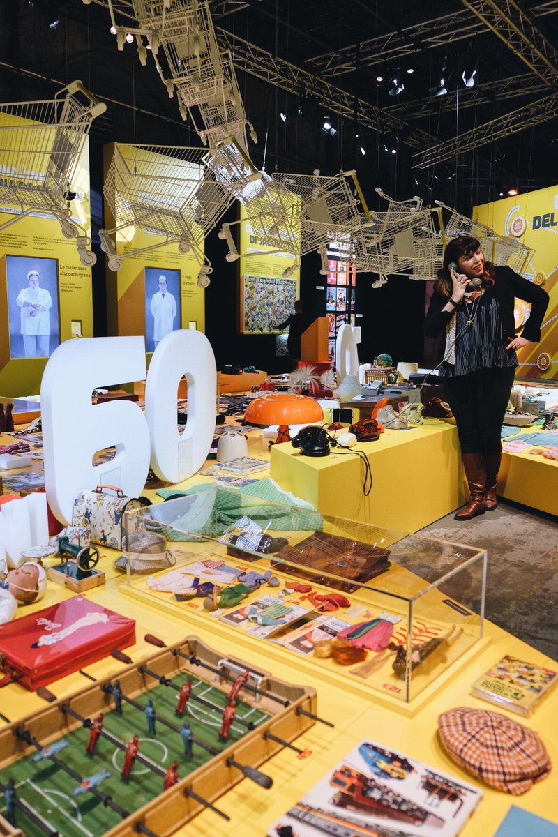 girlinflorence's tweet photo. Blown away at tonight’s fun visit to the #SuperMostra currently at Stazione Leopolda. This free exhibit for the 60th anniversary of Esselunga is a multimedia wonderworld that takes you through Italian pop culture history. Open until April 21st. #Florence #Italy https://t.co/WKGPCMM3Mn