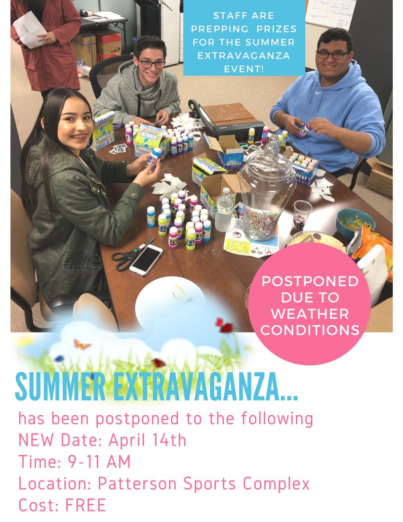 UPDATE: #SUMMEREXTRAVAGANZA POSTPONED due to weather conditions. Please see flyer for details. #cityofpatterson #getpumped