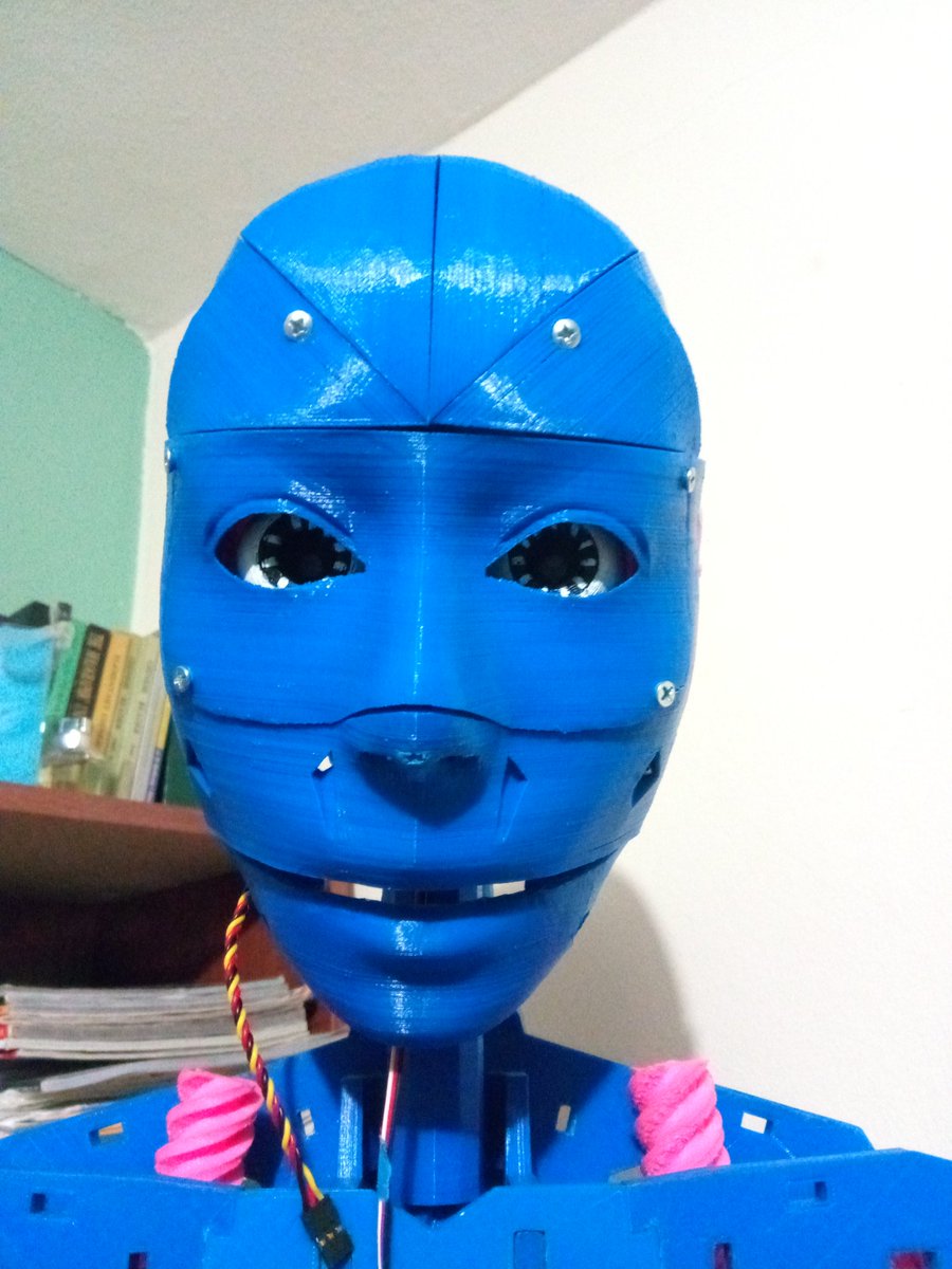 aparis6502's tweet photo. I am blue because of genetics, not because the sun 😋 #InMoov. https://t.co/1VzRjgM9i6