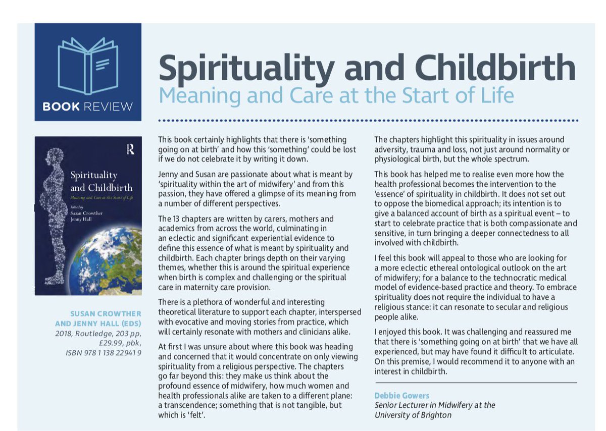 all4maternity's tweet photo. What a SUPERB review of amazing book @SpiritBirthBook 📖 In @TPM_Journal this month! We have to agree - it’s a ‘must read’ for all maternity workers, &amp; we suggested to @KizzyLynch1 to add to #studentmidwife reading list https://t.co/xGqsXmVl8R @SusanCrowtherMW @hallmum5 https://t.co/8LTOCljAmr