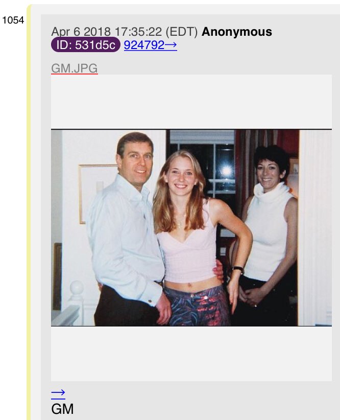 2runtherace's tweet photo. New Q post! 04/06 17:39 An Anon posts a picture of a man with a young girl!  The caption says GM. Q says to look up Ray Chandler and that none (young girls) are safe!! https://t.co/UpdBYcxyzp #QAnin #PedoGate #EpsteinIsland #AprilShowers #AprilThunder @realDonaldTrump https://t.co/h3F8UWgMJu