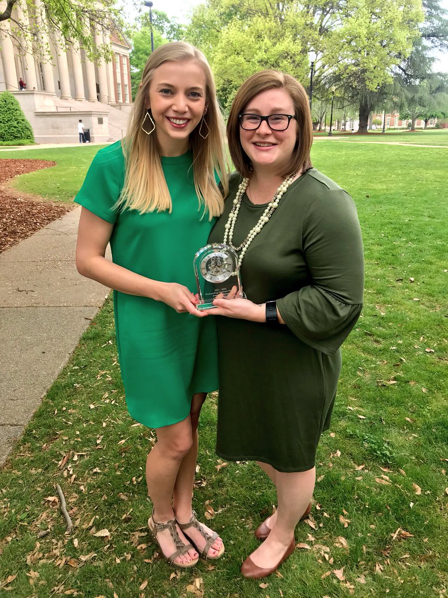 MalArrington's tweet photo. Today I got to present the Outstanding Graduate Student award to my dear friend @cwest482 on behalf of @UAGSA. Proud of you and your commitment to UA! https://t.co/VSnHagEtwf