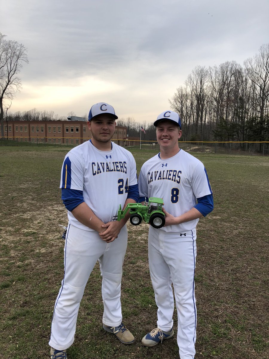 CalvertBaseball's tweet photo. 13-1 win over Great Mills today. Tractor going to @KwiatkoskiTy with the W throwing 40 pitches through 4 inn. of work &amp; @BLAKE_t10__ setting the tone early with a bases clearing double. #doingwork #wintheweek #ccftb https://t.co/cd0XRb3Ghb