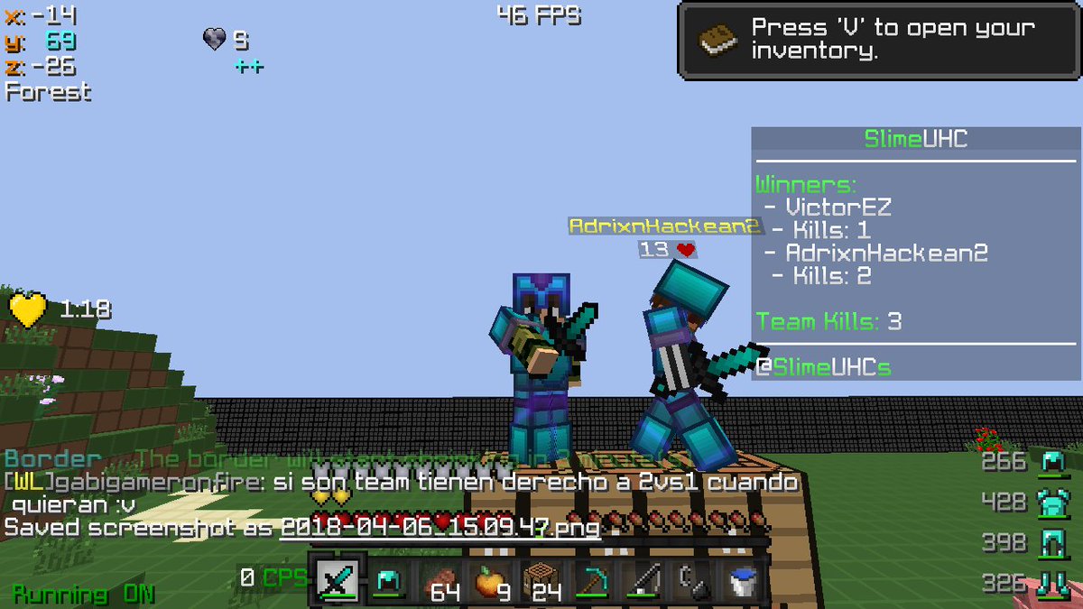 _Just_Victor's tweet photo. Win #UHCRD con @iAdrianRD dedicada para @Daniix150 @iEdu12 y @_MrBlck Por fin luego de jugar 3 de los 4 uhc rd. Gracias @SlimeUHCs por el host. https://t.co/Yqei6BfY7R