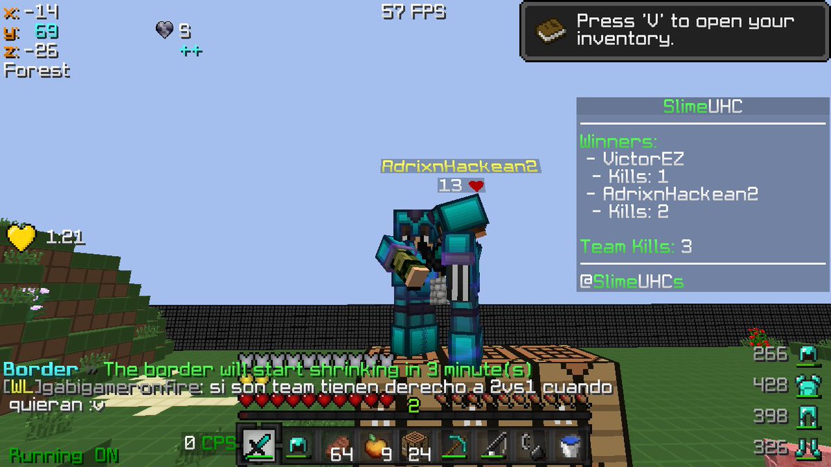 _Just_Victor's tweet photo. Win #UHCRD con @iAdrianRD dedicada para @Daniix150 @iEdu12 y @_MrBlck Por fin luego de jugar 3 de los 4 uhc rd. Gracias @SlimeUHCs por el host. https://t.co/Yqei6BfY7R