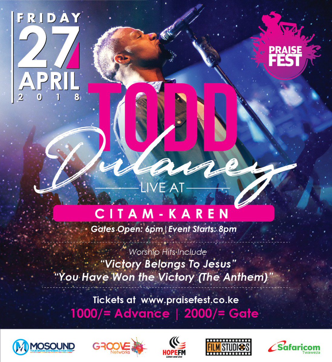 My heart has been beating fast since I saw this!!! God knows am more than excited to see this happening! Oh isn't His name greater! @ToddDulaney you're most welcome to Kenya! #StandForever #YoureGreatName #VictoryBelongsToJesus #TheAnthem