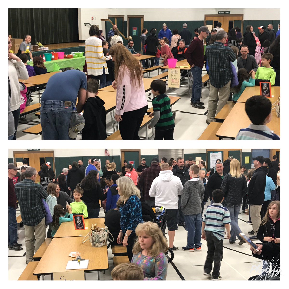 Mrs_Ellis_'s tweet photo. Our One and Only Ivan family night is getting underway! WOW! What a turnout! #rlpride #success #PleasantViewReadingCrew https://t.co/v7Blc2BJNR