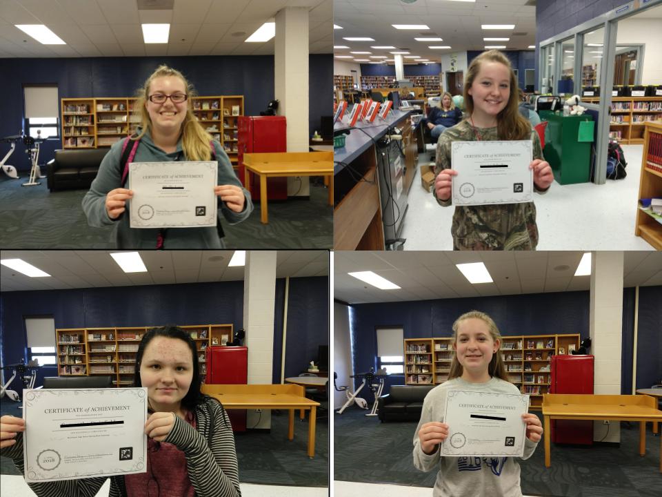 NHSLionslibrary's tweet photo. We have some great and fabulous winners for our Spring Reading Contest. Thanks to all who joined in! Samantha won the grand prize, a new Chromebook! Other students won new books, lunch brought to school, or Starbucks. #whatwedo @NorthwestRISD https://t.co/tAXifidkul