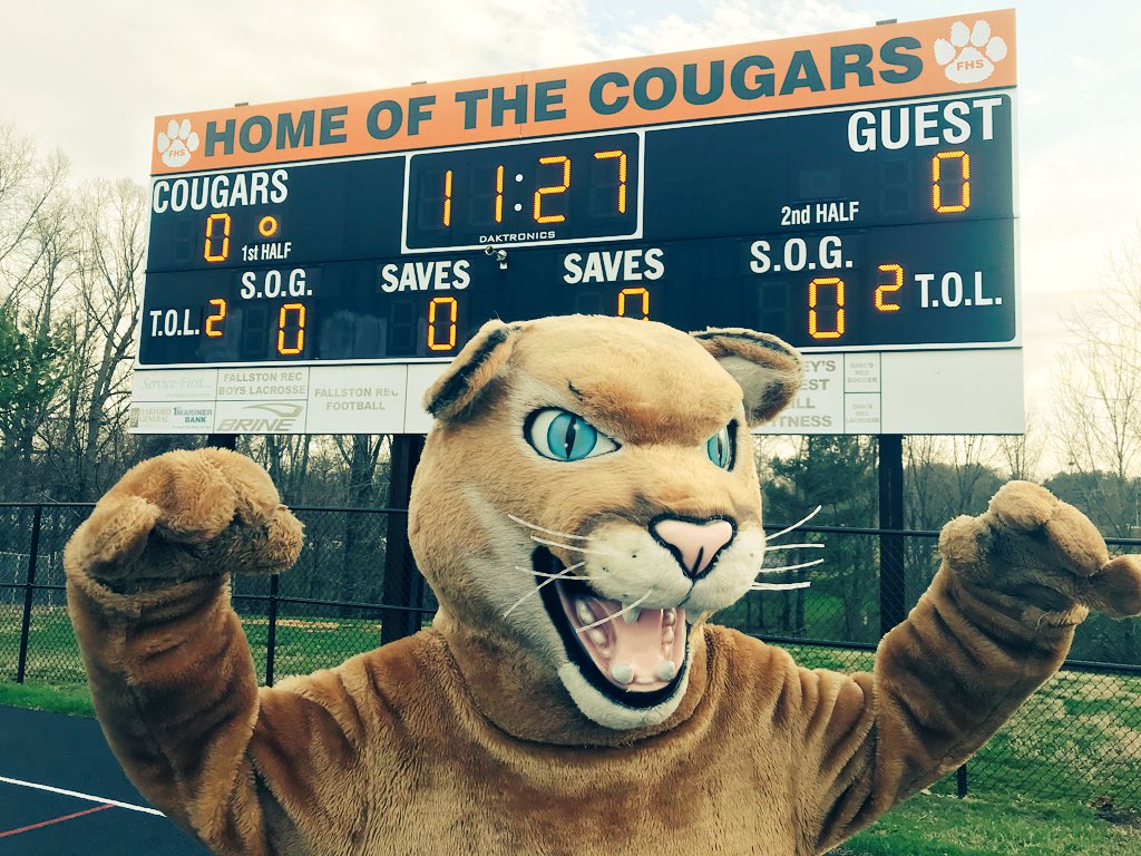 MrClemmer's tweet photo. Gar says, “Let’s go Cougars!” As @FallstonHS boys’ lax take on @HDGWarriors tonight. https://t.co/BEPzjmSQB6