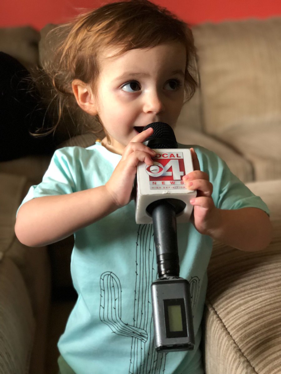 GraceRunkel's tweet photo. Had some extra help on my story today. Say hello to the newest (and youngest) reporter at @Local4NewsWHBF! https://t.co/Vm7dUxPEFG