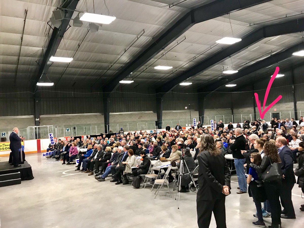 towhey's tweet photo. Who are these guys with cameras at @fordnation's @OntarioPCParty #Peterborough rally this evening?
... and how did they get there?
... without a #MediaBus?
#PCPO #onpoli https://t.co/OJRtLNGrbT
