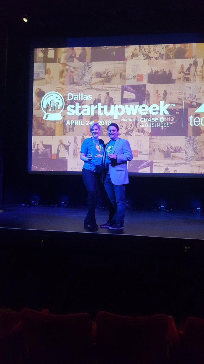 techwildcatters's tweet photo. And last but not least a HUGE thanks to Rachel Chang and @treybowles from the @theDECtx for spearheading and organizing #dfwstartupweek! It's no easy feat and has taken months of hard work, long nights and a monumental effort from the community. We can't thank you enough! #DSW18 https://t.co/YQNNU0rEJO