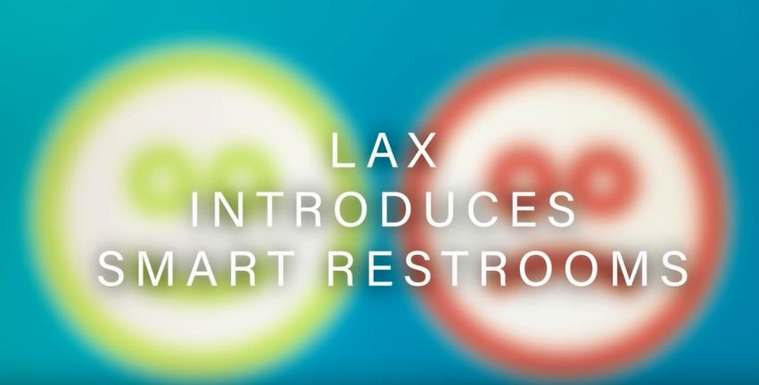 flyLAXairport's tweet photo. It's #FlashbackFriday, and we're still lighting up about the new "Smart Restroom" technology in Terminal 4. Now, guests will know when stalls are available and give us feedback. Check out our launch with @Tooshlights &amp; @Infax here: https://t.co/lLR4sdB7G0 #LAX #Innovation https://t.co/NHGKgJFlVQ
