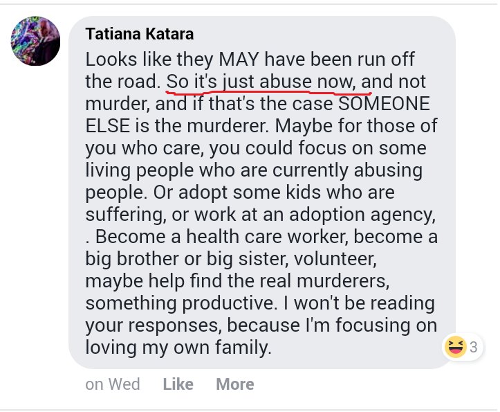 NadineWu's tweet image. @kristinrawls And here we have it. One of the "Hart Tribe" fans ADMITTING that the children were "just" abused and still acting like Jen and Sarah were wonderful parents. Acting like abuse is no big deal. #harttribe #mtfp #childabuseawareness