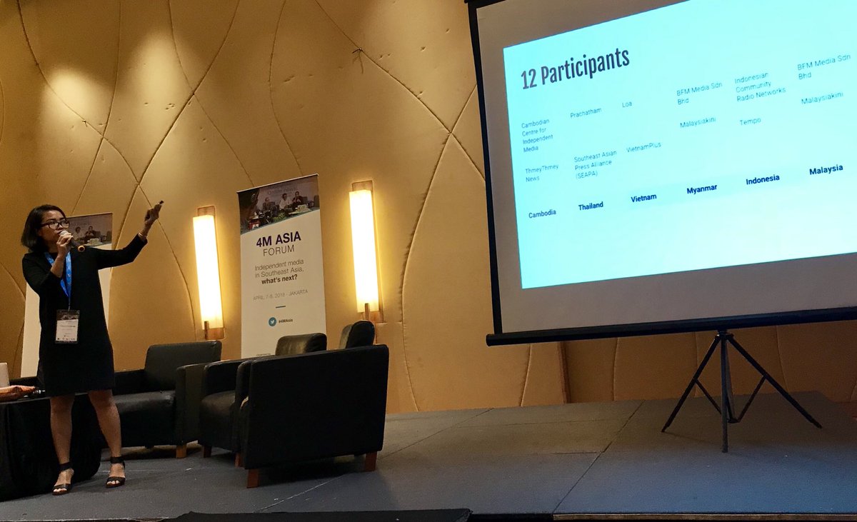 CFImedias's tweet photo. Presentation of the 11 data-driven journalism projects selected by CFI and taking part in the 4M Asia data journalism training programme. Speaker : @penhleakchan #4MAsia https://t.co/gYrcqH2zfR