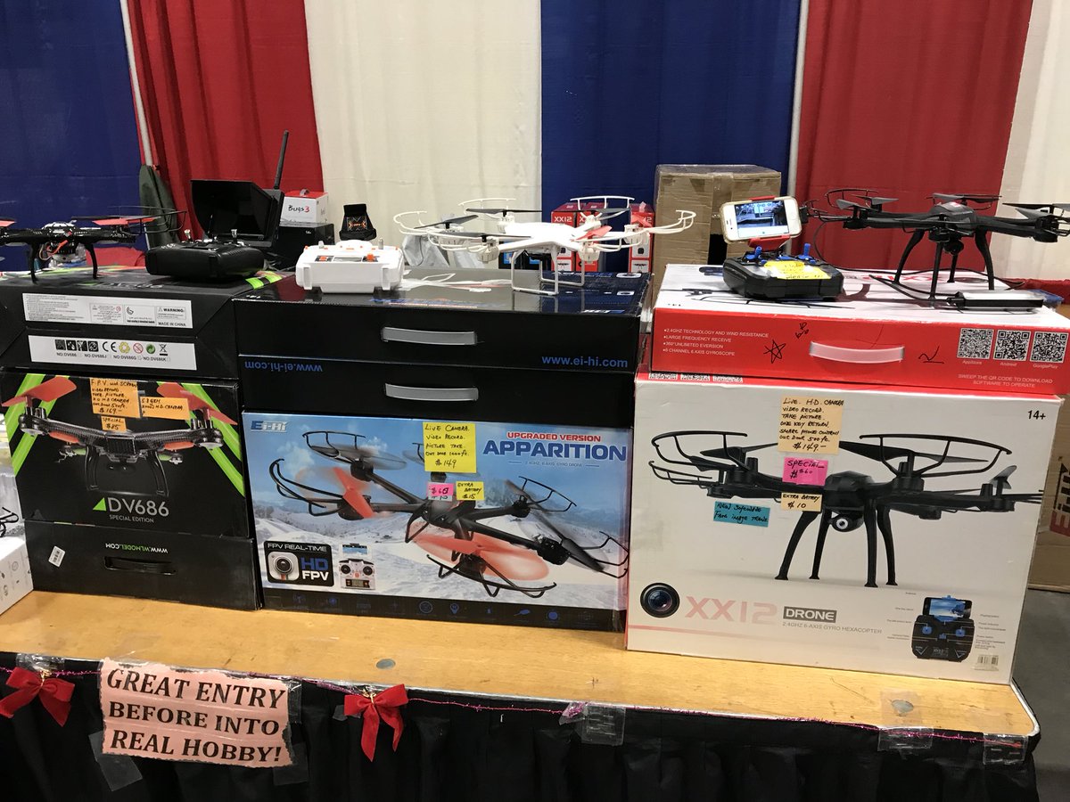 PrivateBrief's tweet photo. Lotta #drones here - #consumer and #commercial. Great to see so much variety in person.
#Toledo #WeakSignals #Toledoshow #UAV #quadcopters #WeakSignals2018 #Aerospace #dronesAreGood #dronesdaily https://t.co/FXAObt470K