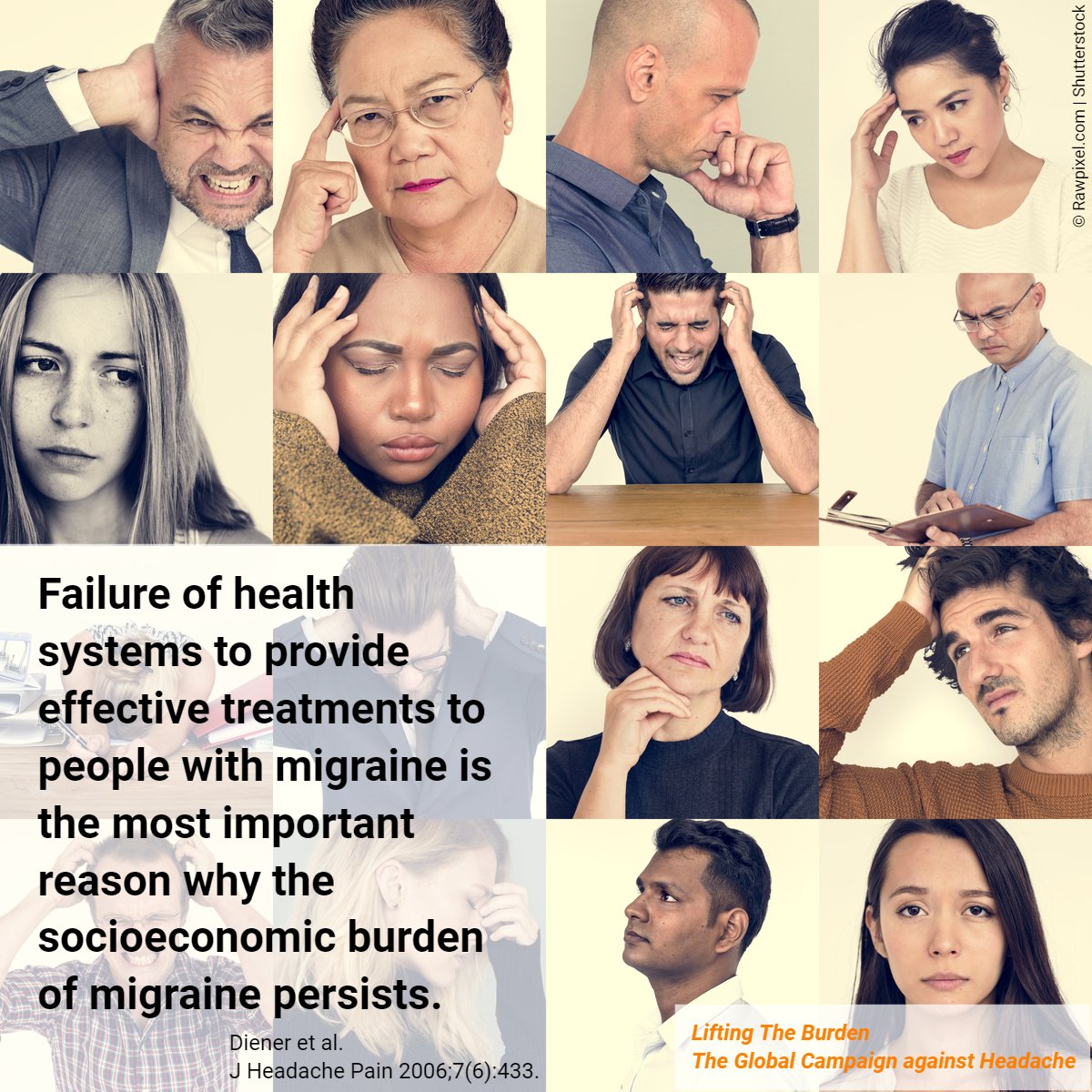 headacheburden's tweet photo. (4/6) In 2006, we saw how failure of health systems to provide effective treatments to people with #migraine was the most important reason why the socioeconomic burden of migraine persisted. https://t.co/VegVIImTFy After 12 years, despite more evidence, little has changed. https://t.co/QjFT3w6zX1