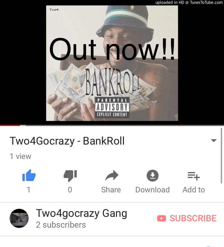 Two4GoCrazy's tweet image. New release from @Two4GoCrazy "Bankroll"🔥💪🏾😤 
youtu.be/favRDfUgUEA