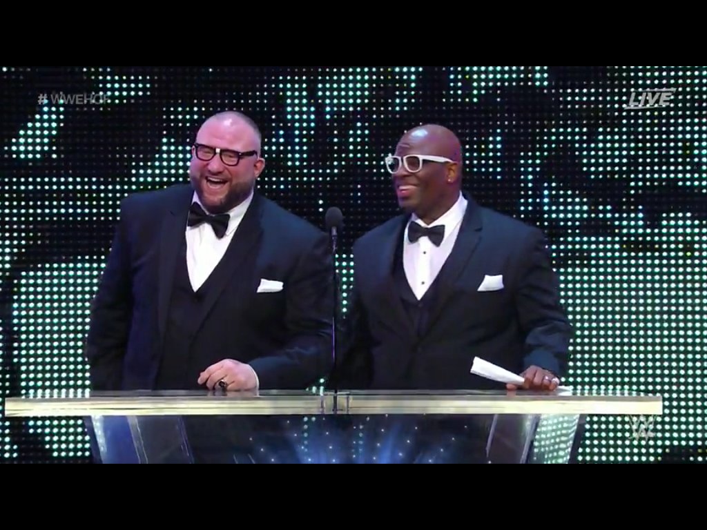 TheJoeyJustice's tweet photo. The boyz from #Dudleyville are looking sharp tonight! Thanks for the memories @TestifyDVon &amp; @bullyray5150!!! #WWEHOF #WWE #WrestleMania https://t.co/EmXVCj26I5