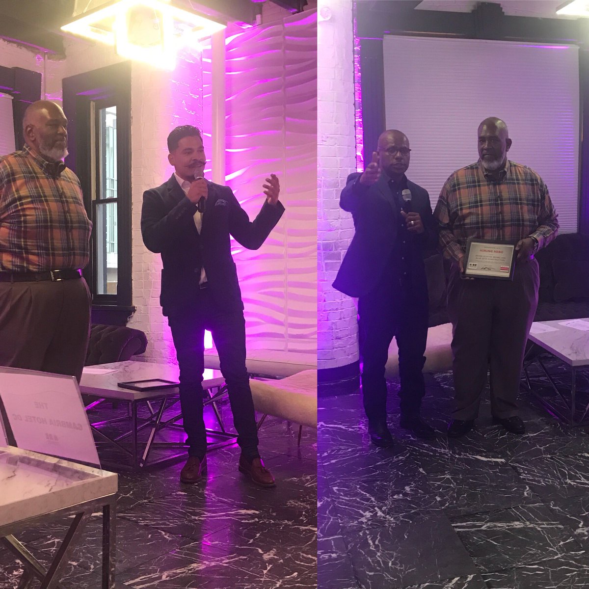 BlueSkye_DC's tweet photo. Blue Skye Construction’s President @BLUESkye_n_DC was honored as a Hiring Hero by @hirefromdc Congratulations! https://t.co/Hy3qGKgMV5