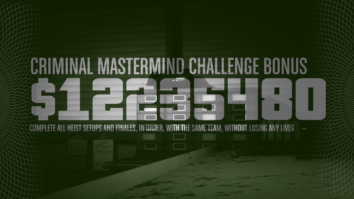 Drasadex's tweet photo. My team and I completed the Original Heists Mastermind Challenge. Give me a retweet. @RockstarGames #GTAOnline https://t.co/lTSjV4oP7m