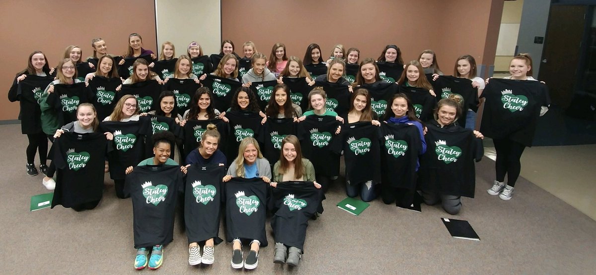 Staley_Cheer's tweet photo. Let the 2018-2019 season begin! 💚 https://t.co/c4WoxyiVxa