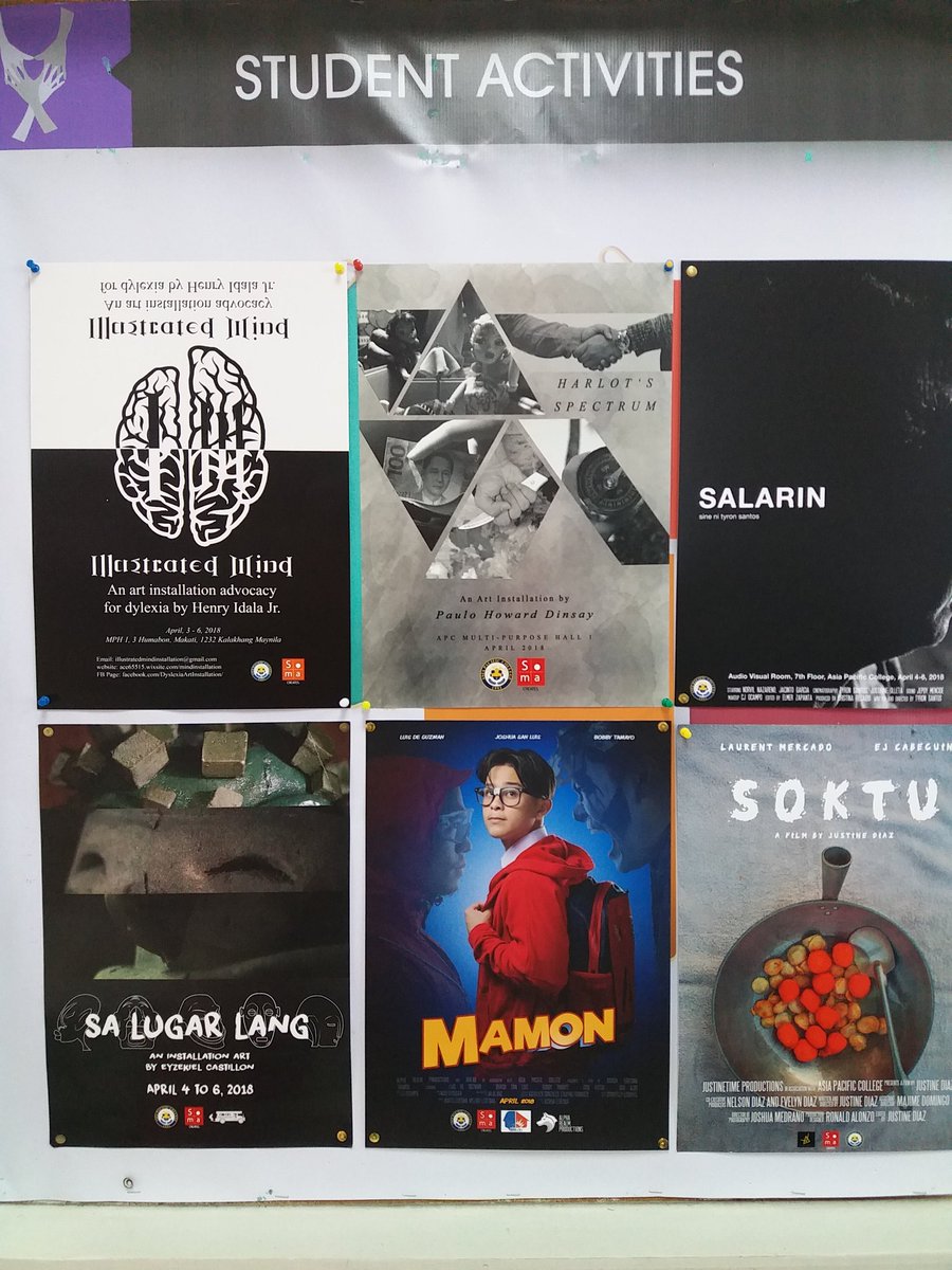 apcrams's tweet photo. The APC School of Multimedia & Arts (SoMA) thanks all who supported its amazing multimedia exhibitions fr April 4-6, 2018!Enrollment for incoming Gr.11&college freshmen is ongoing at APC.For more info, visit our website: https://t.co/HNRbVRx0cE #APCat27 #AwesomeCreativity https://t.co/nXTlNK7QAF