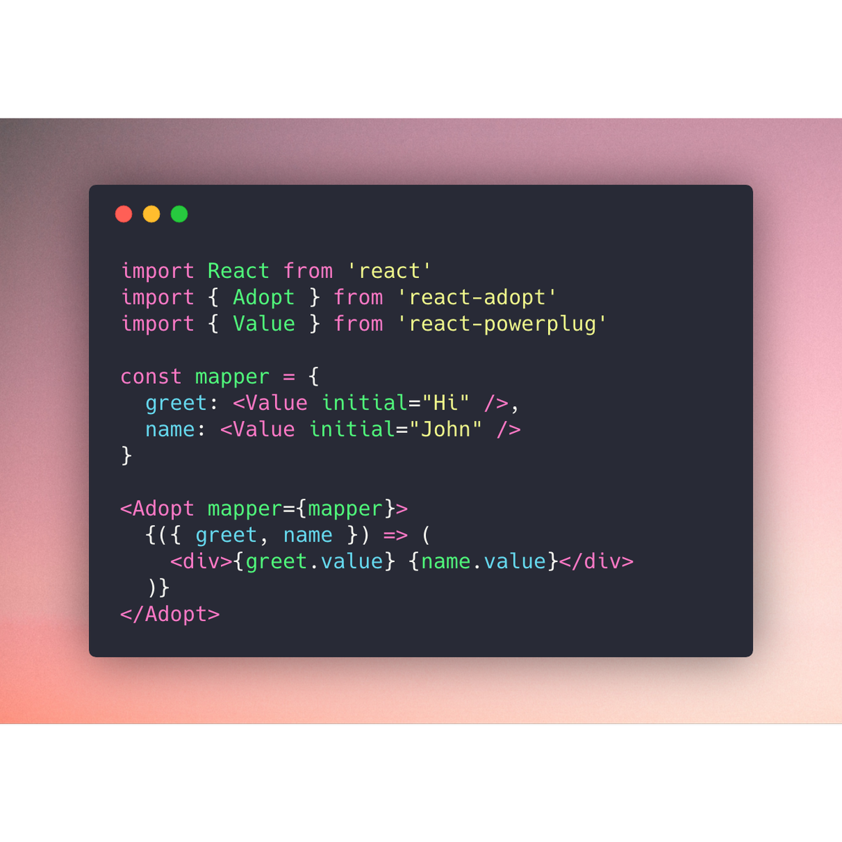 pedronauck's tweet image. 🎉 React Adopt v0.3.0 released with 📟 Inline composition and🛡 Better typescript support @react #renderprops #js #javascript
🔗 More info: bit.ly/2qaYz5T