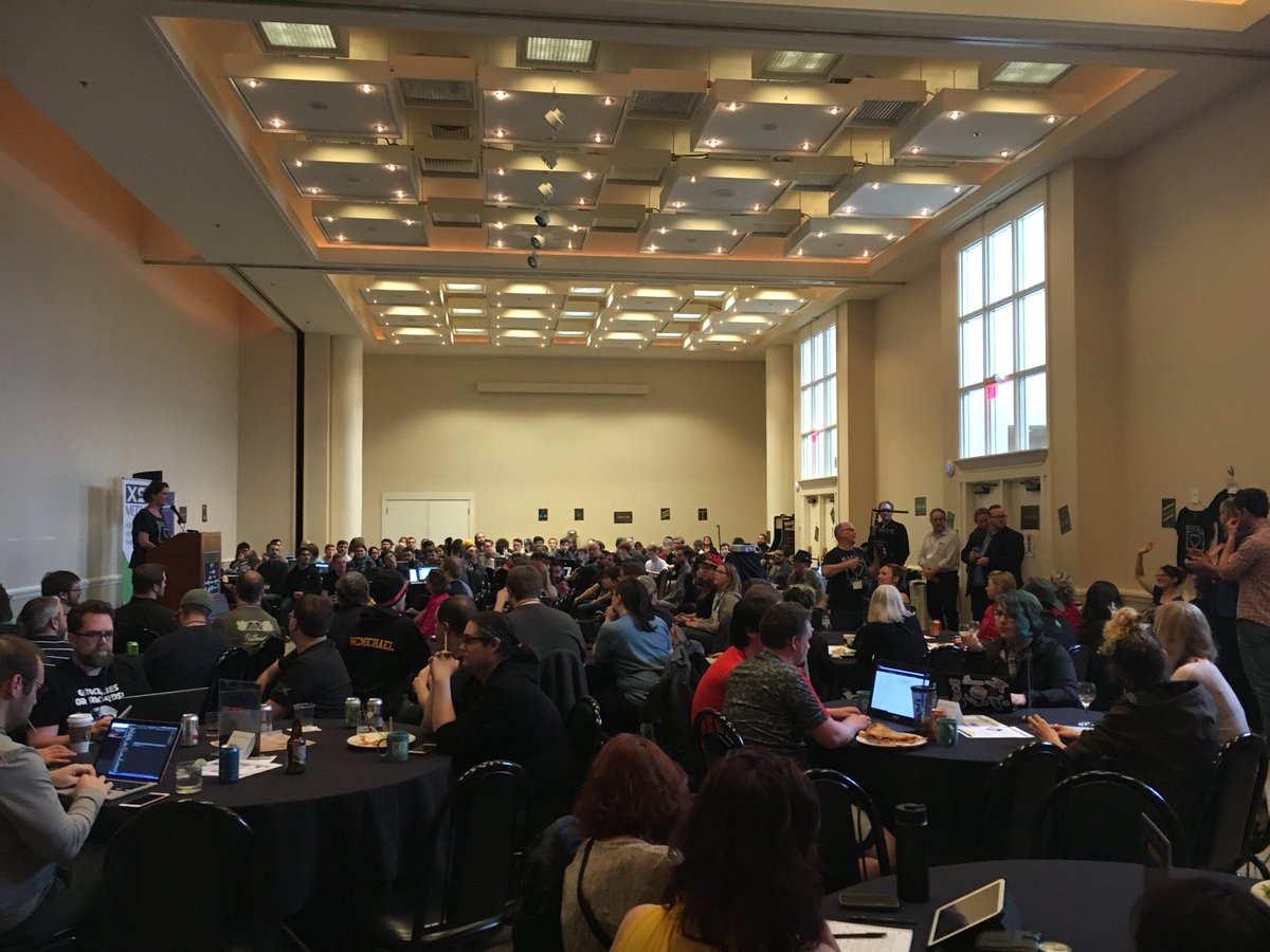 skipnewberry's tweet photo. Scott Turnbull of @US_Ignite sharing his inspirational story as example of why efforts like #hack4cause so important. #techoregon https://t.co/mxITiNSDga