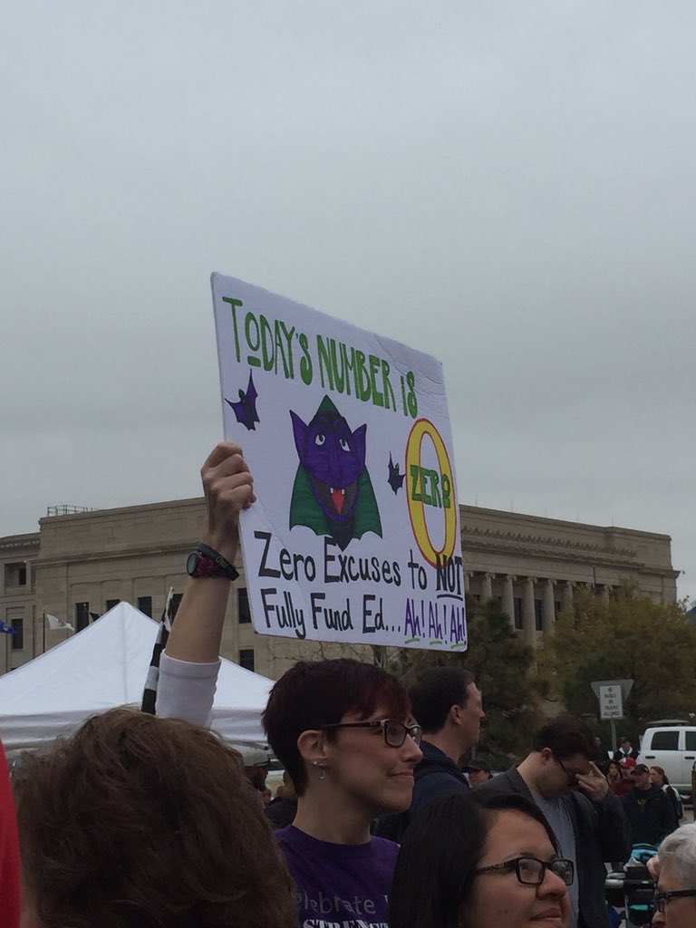buckaloosa's tweet photo. #oklahomateacherwalkout https://t.co/dQ2RwmWTbi