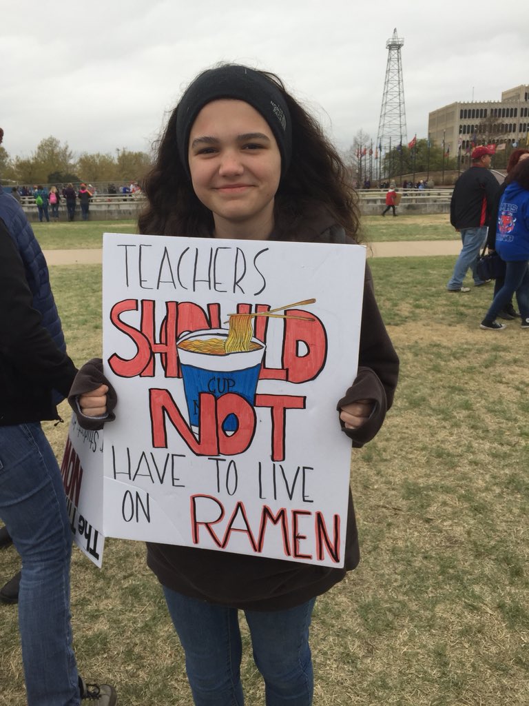 buckaloosa's tweet photo. #oklahomateacherwalkout https://t.co/YDg1HhkcYR