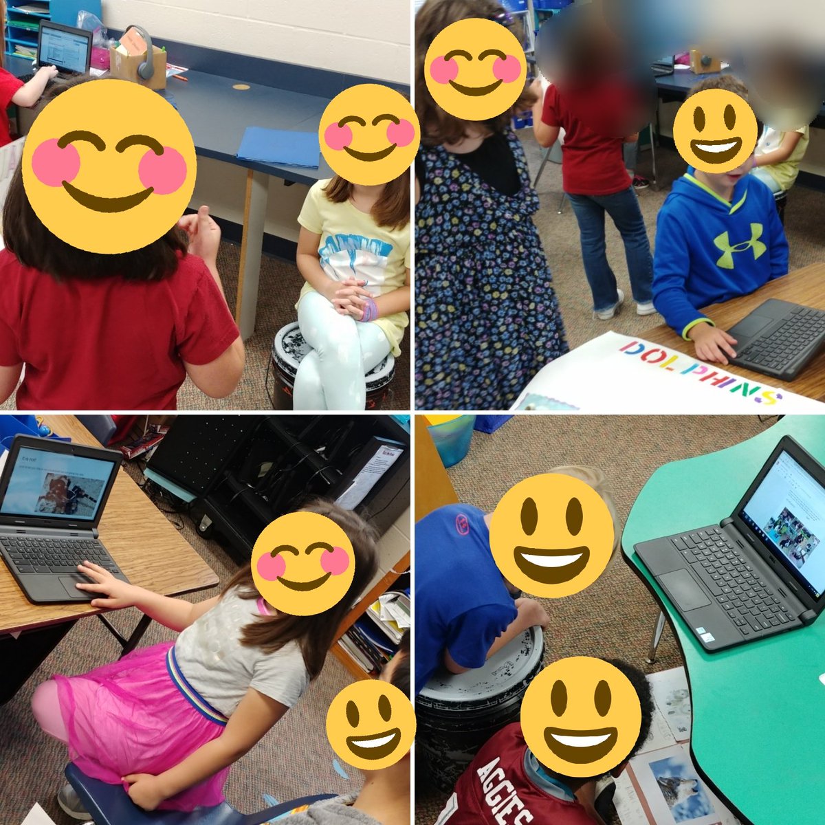 flutterteach's tweet photo. I wish you could see their faces! Oh my! They were so proud to present their research to some one outside our class! Google slides, google drawings, posters, readers theaters with puppets. I love the power of choice! #STEsucceed #StewartStrong https://t.co/nlyHhS54rg