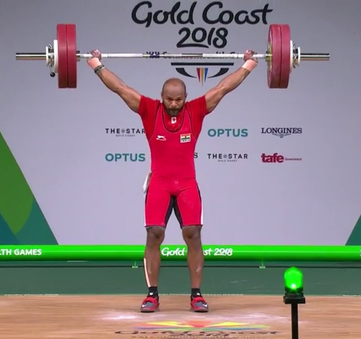 Xpress_Sports's tweet photo. THIRD DAY! THIRD GOLD!!

#SathishSivalingam has won #India's third #GC2018Weightlifting #Gold in Men's 77kg, lifting 317kg. The man from #Vellore, #TamilNadu won gold four years ago in Glasgow as well. What a performance! #SathishKumarSivalingam #gc2018 https://t.co/zapnE6Nbfs