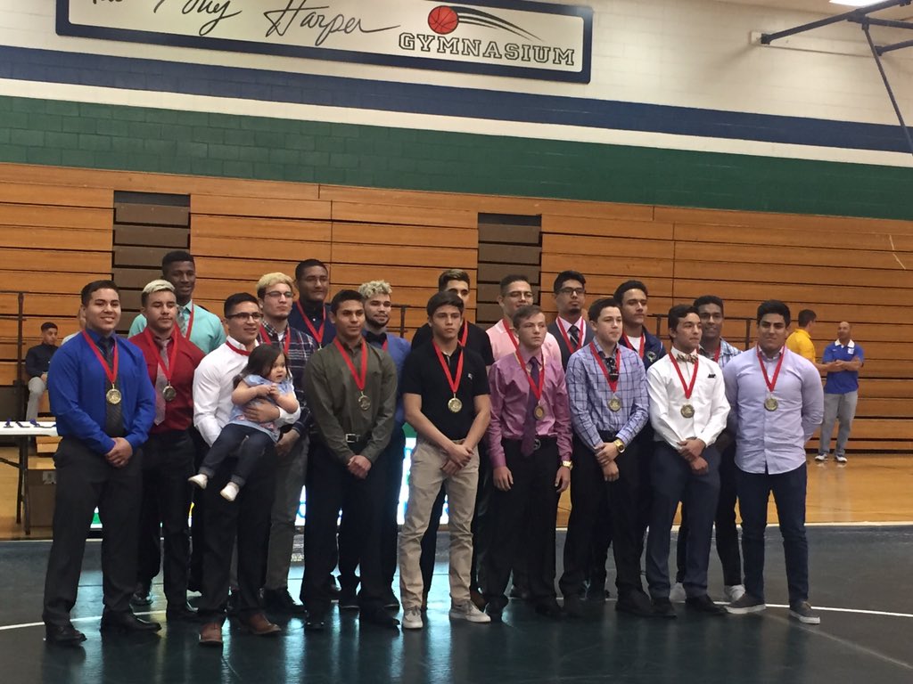 SanEliWrestling's tweet photo. Shared the evening with some very talented wrestlers. Very proud of Juan,second team All District.
#eagleswrestling #winnerforlife https://t.co/Ye3BzwgZ3W
