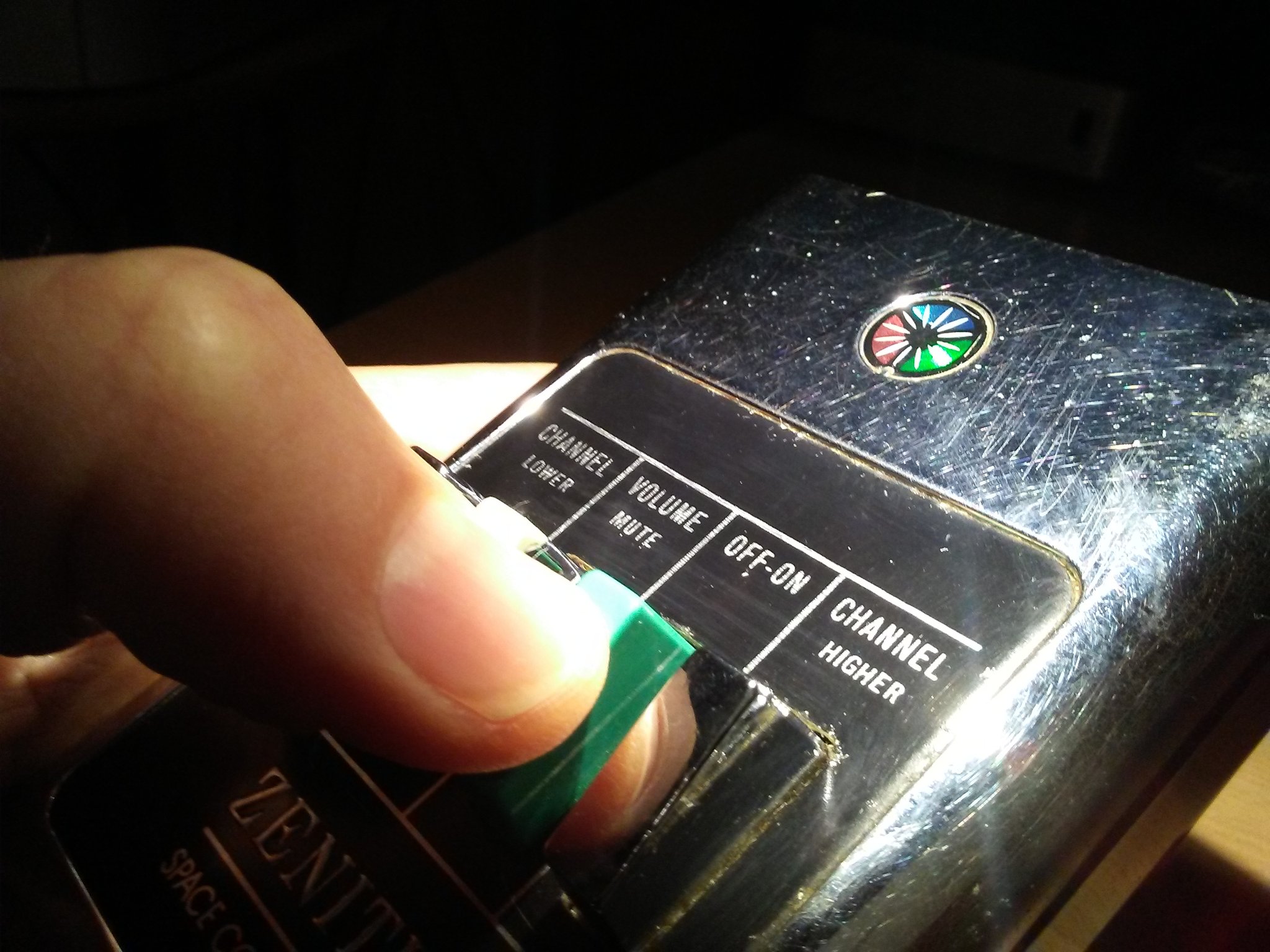 The buttons on Zenith's original 'clicker' TV remote were a