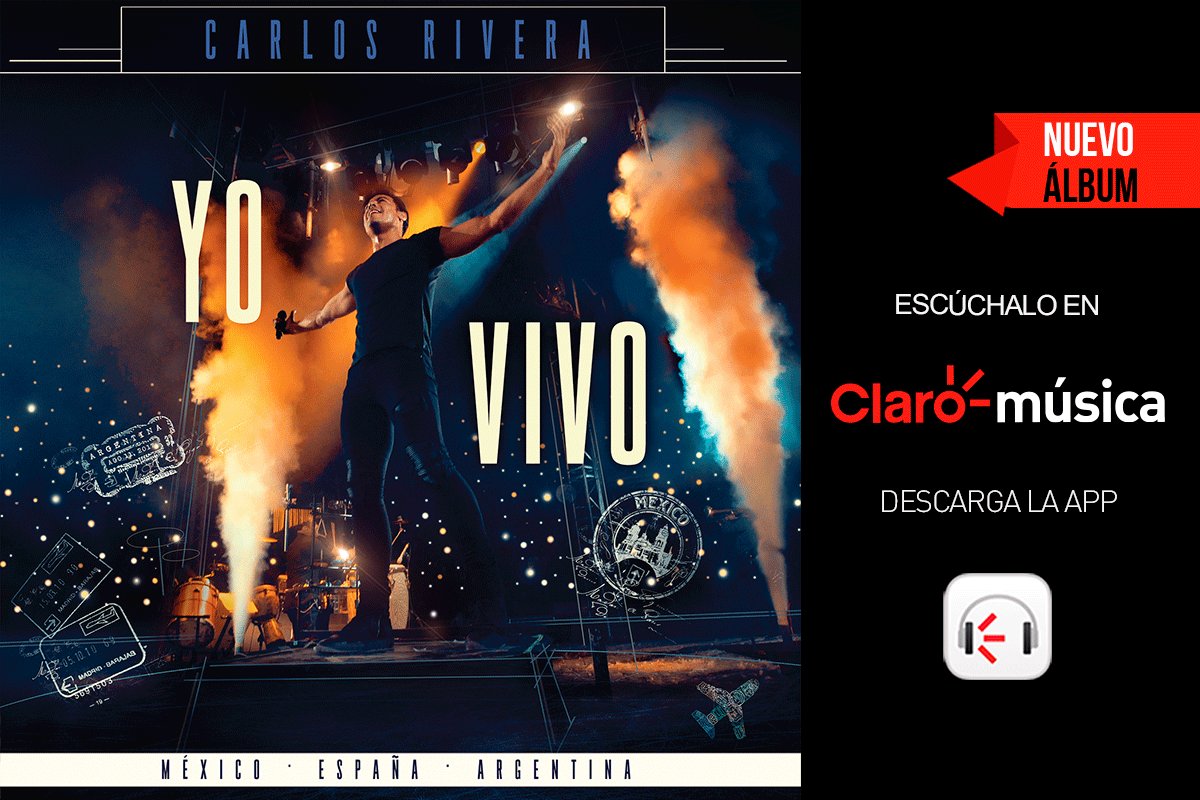 ClaromusicaMX's tweet photo. Tus canciones favoritas de @_CarlosRivera ahora están en vivo. ¡Escucha su nuevo álbum! https://t.co/8UuS3GxIdF https://t.co/TzPaOXuCXB