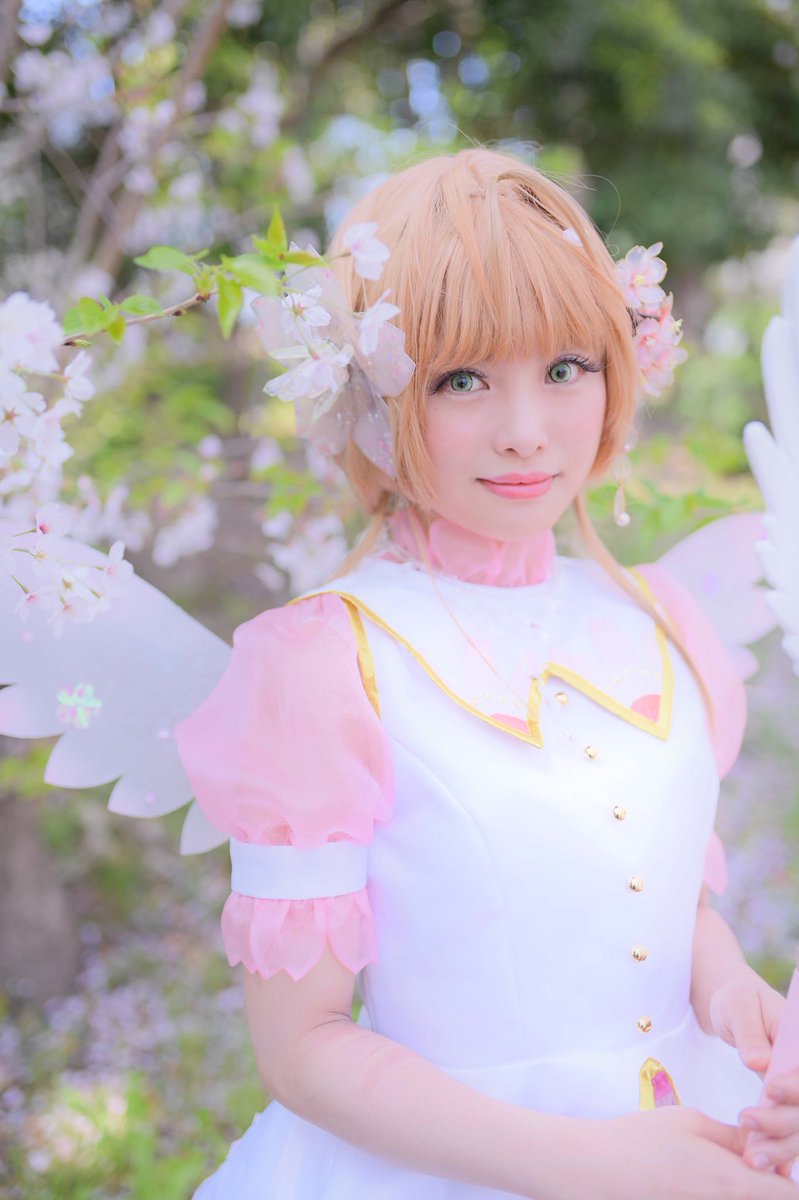 かっぱ No Twitter コスプレ カードキャプターさくら クリアカード編 木之本桜 1巻表紙衣装です 桜撮影できて良かった カードキャプターさくらクリアカード編 Ccsakura 繋がらなくてもいいから自作衣装見てくれ