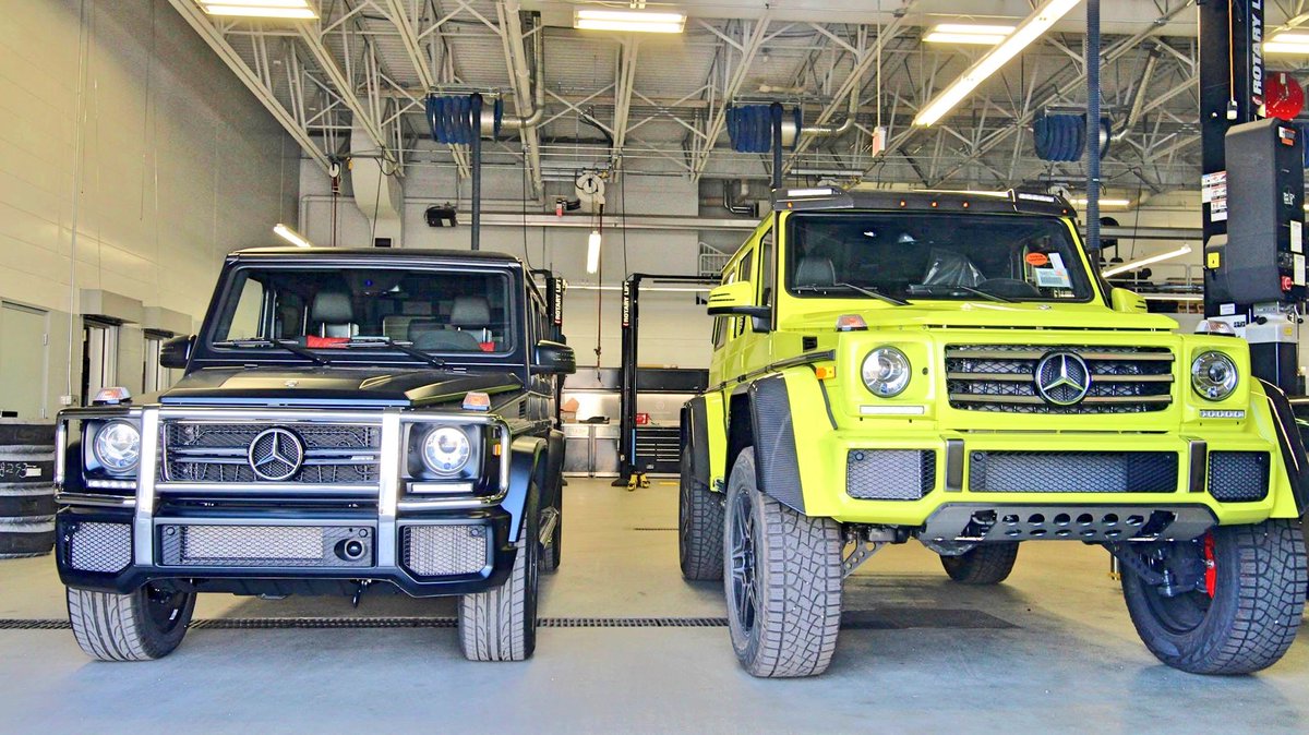Mb Heritage Valley On The Left Is The Standard Size G Wagon On The Right The G550 4x4 Squared If You Want To See This Electric Beam Beauty For Yourself Live