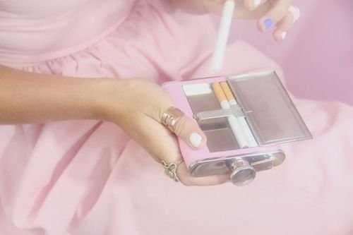"As Pet you always carry a flask and cigs for the Master with you. I got a pink one. Just in case he sudden needs a break. Anything for <a href="/ObsidianOfHeart/">Corbin Yaxley</a> "
