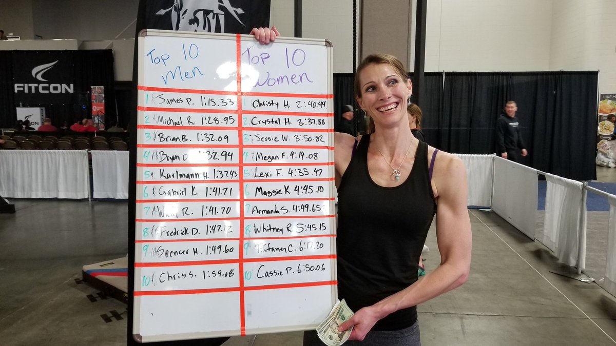 WarriorStateOCR's tweet photo. Congrats to the winners of our obstacle course competition at @FitCon today! Super impressive performances. Stop by tomorrow to take your shot! There is no charge to run the course! https://t.co/OnkNlIK10Y