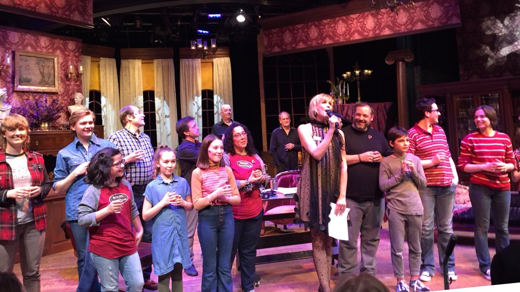 VeryDynamite's tweet image. I have to think of the exact words later for my @SLmag review but for now: Oh and My and God will do. Get tickets NOW to @slactingco ‘s “Fun House.” (Photo: the opening night toast).