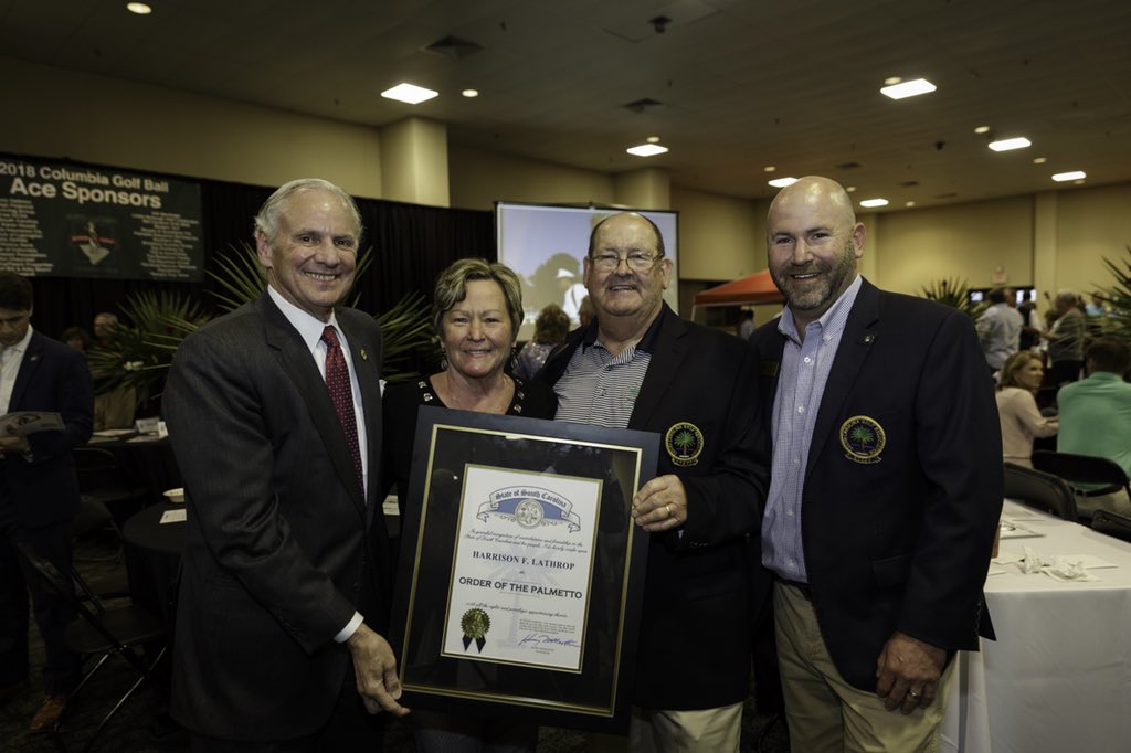 Proud to say I’ve learned so much from this guy...Congrats @HappLathrop on receiving the Order of the Palmetto from @henrymcmaster Well deserved!!  #scproud @SCGA1929 @SCJGA @SCJGF