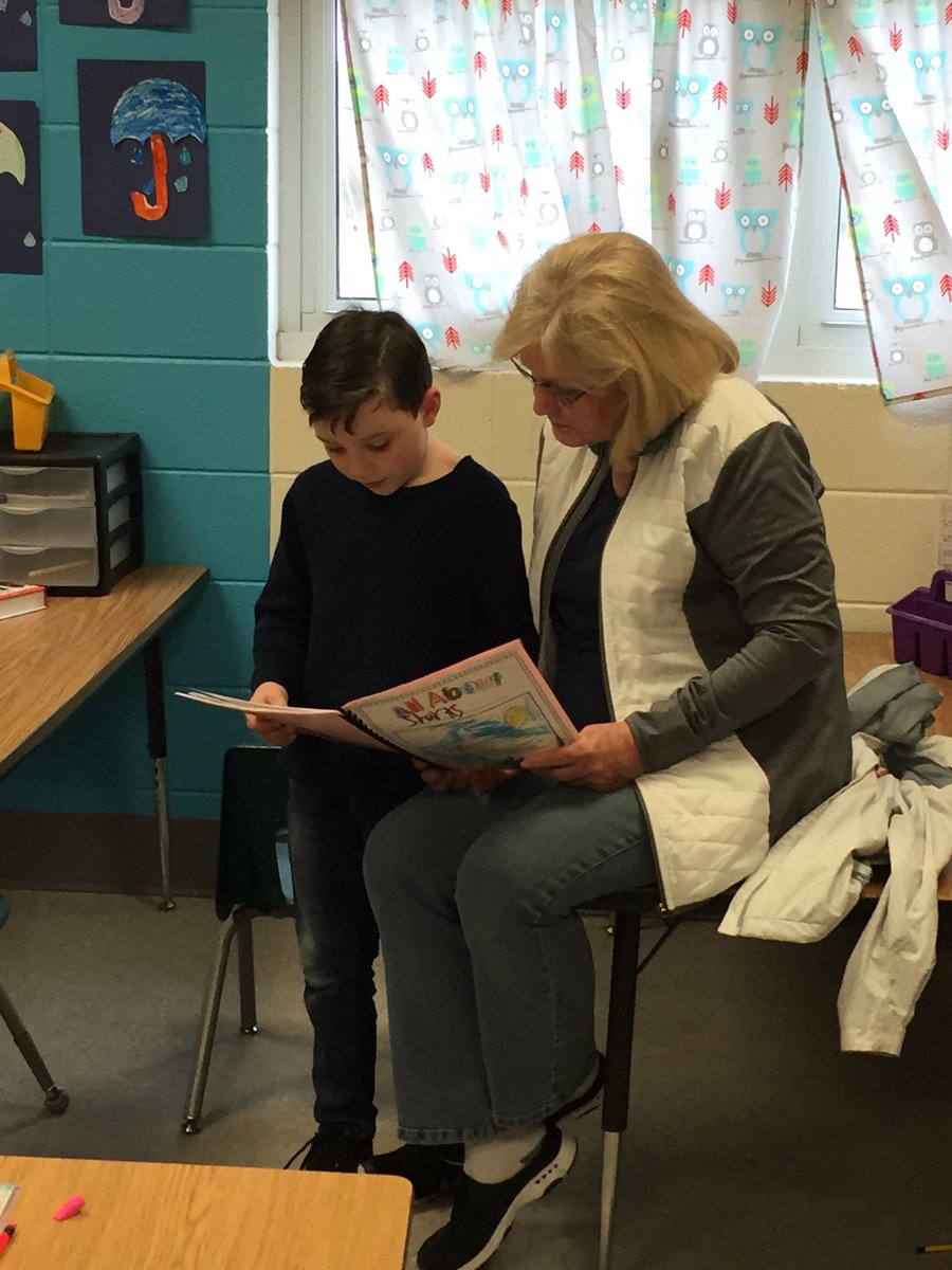 JessicaMathes3's tweet photo. Our first graders  worked so hard on an informative writing piece...a book that they created about an animal!  They were so excited to do the book preview for our surprise guests....which happened to be their parents!  #McBrideJourney  #McBrideMtnLions https://t.co/T7ofYyH8jf