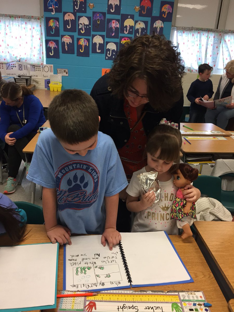 JessicaMathes3's tweet photo. Our first graders  worked so hard on an informative writing piece...a book that they created about an animal!  They were so excited to do the book preview for our surprise guests....which happened to be their parents!  #McBrideJourney  #McBrideMtnLions https://t.co/T7ofYyH8jf