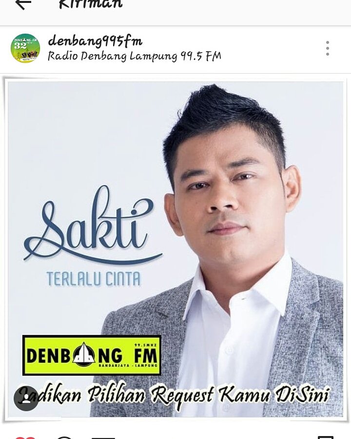 Makasih Denbang99.5fm Lampung.sukses bwt single ku and sukses bwt radio nya😊