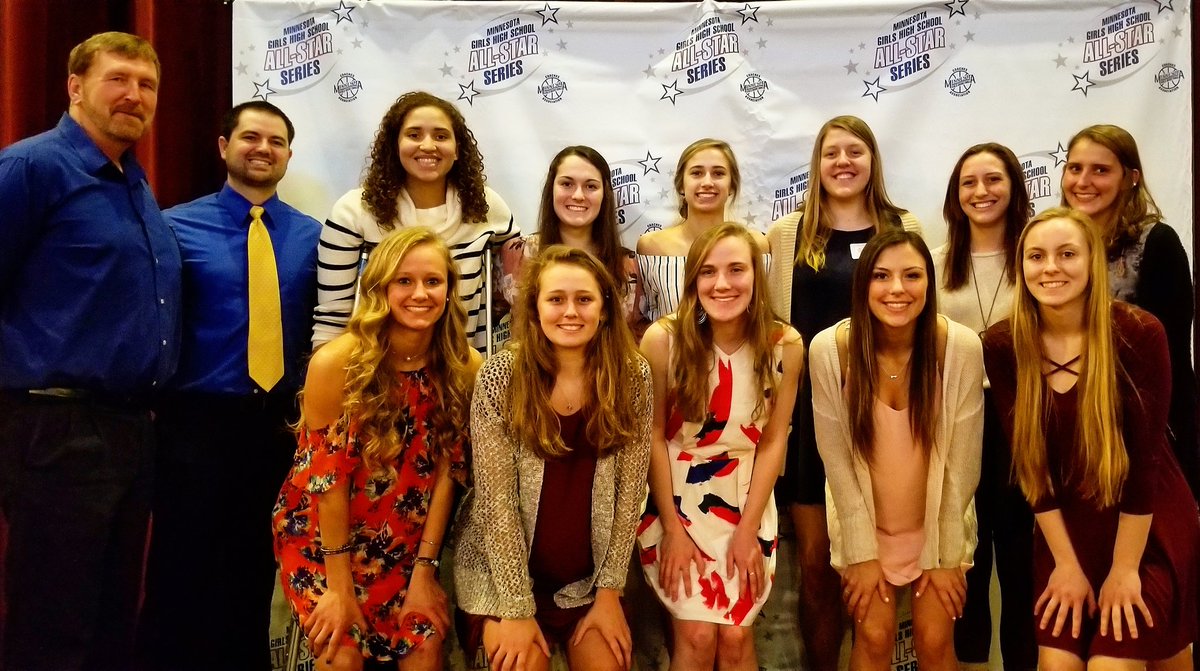 MNgbballAllStar's tweet photo. Our 2018 All-Stars all dressed up for the banquet with their teams! #MNallstar2018 https://t.co/TX7O7ULY4H