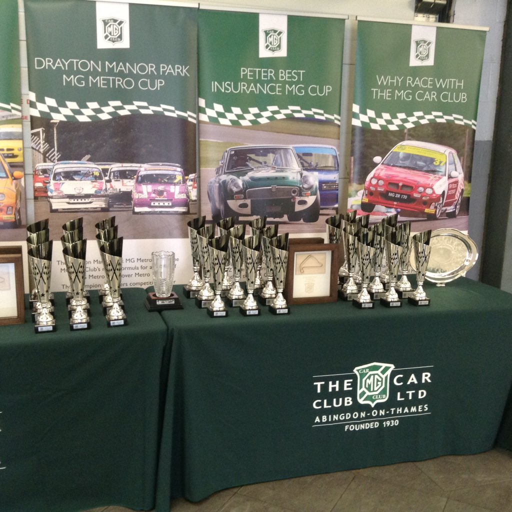 mbaulch's tweet photo. The @MGCarClub trophies are ready and first qualifying of the season has started! Great to be back @SilverstoneUK https://t.co/lz6ferv3H7