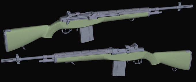 #3dcg #Shade3D
以前作ったM14はこちらになります。 