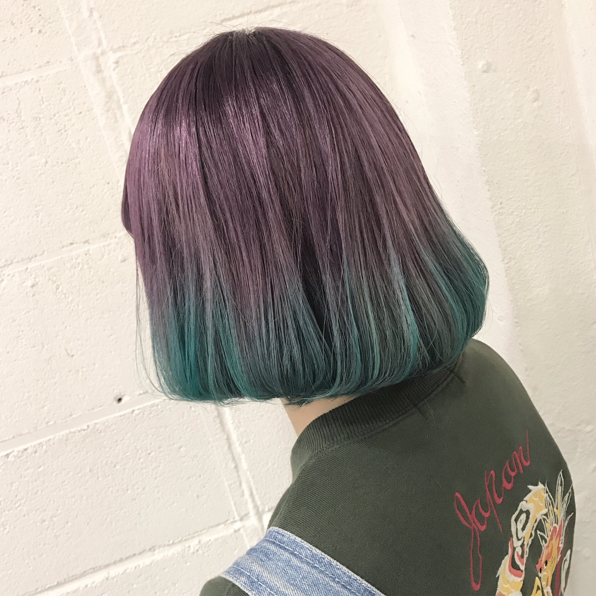 shinya 派手髪 ダブルカラー インナーカラー on Twitter "ラベンダーxグリーンツートンカラー♡